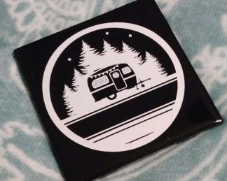 Personalized Camping Themed Drink Coaster