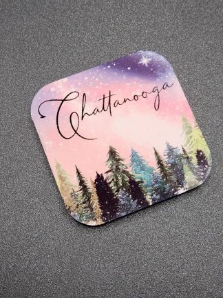 Chattanooga Nighttime Forest Magnet (Pink)
